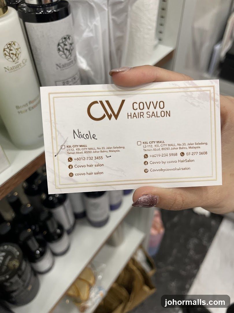 Business Card for Covvo Hair Salon