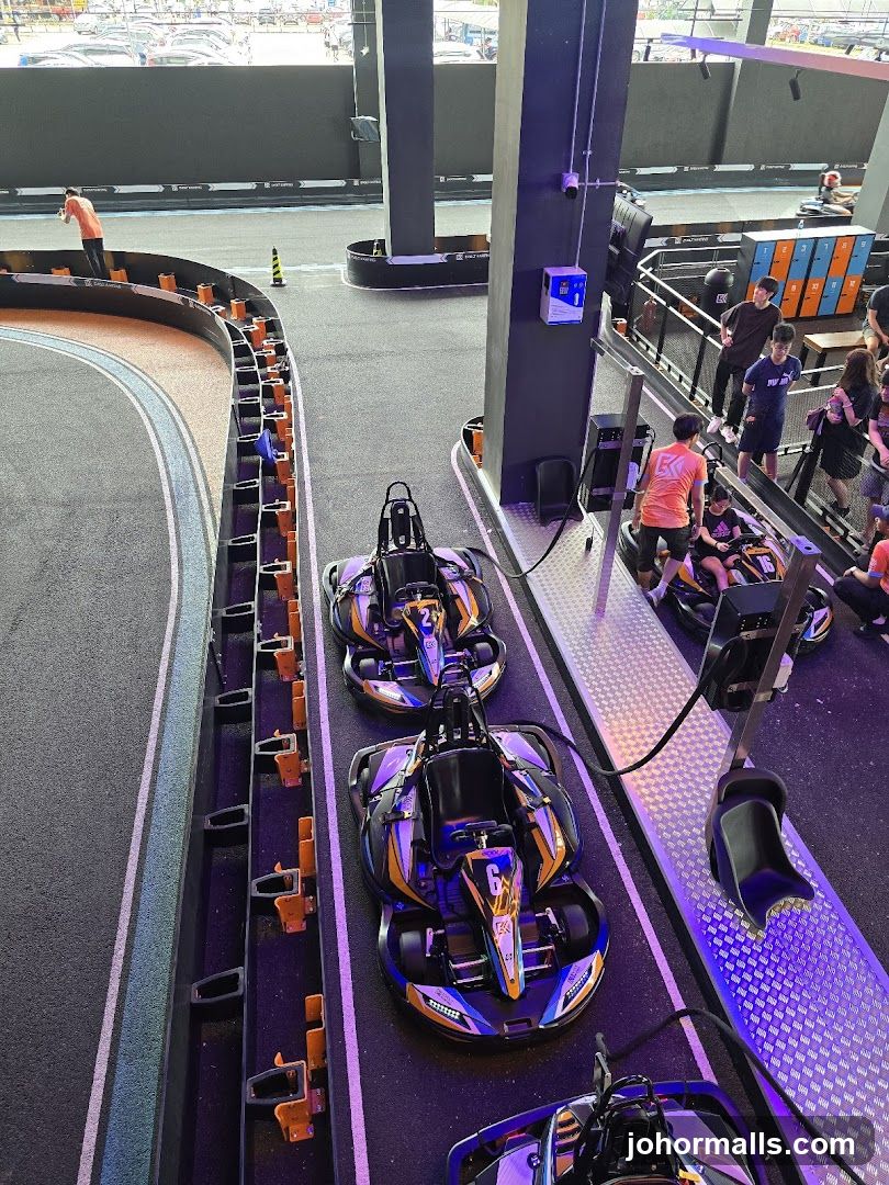 Go-Karts Lined Up on Track