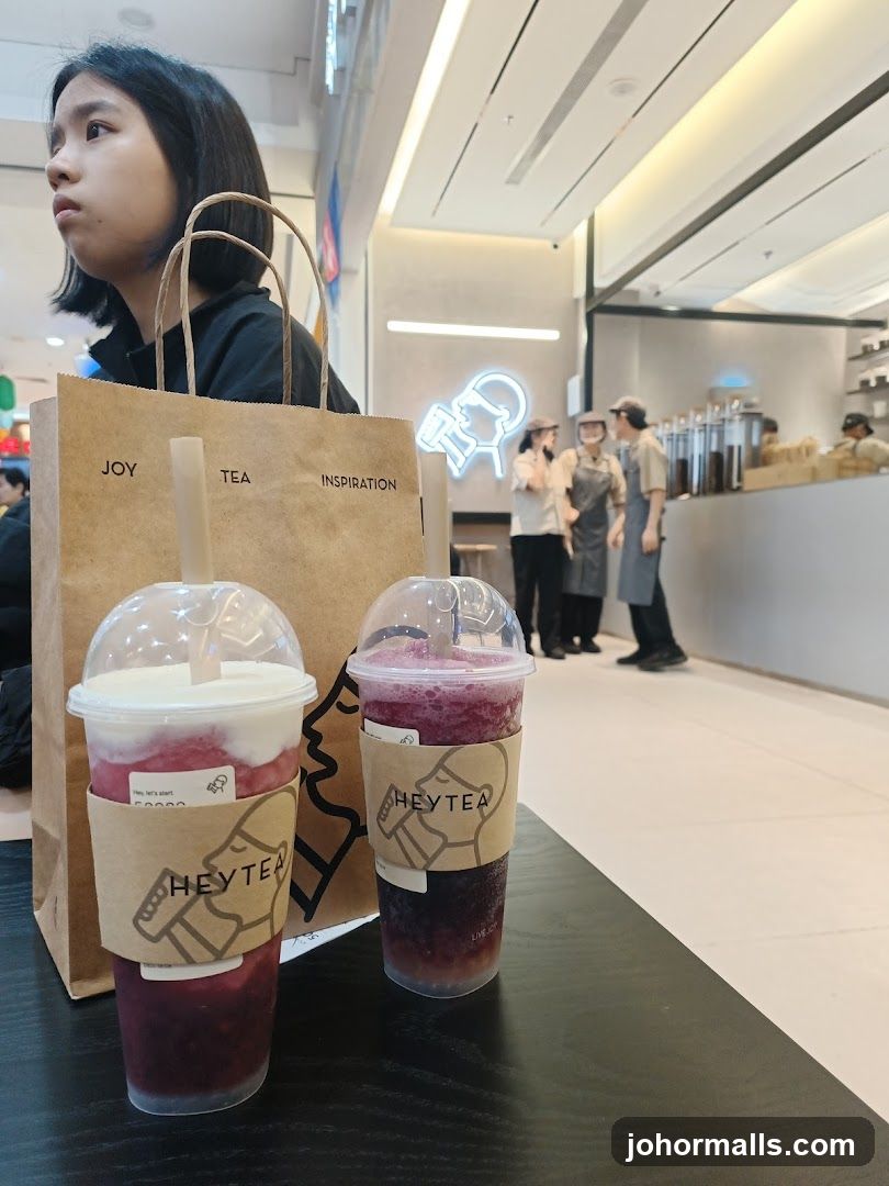 Two drinks from HeyTea