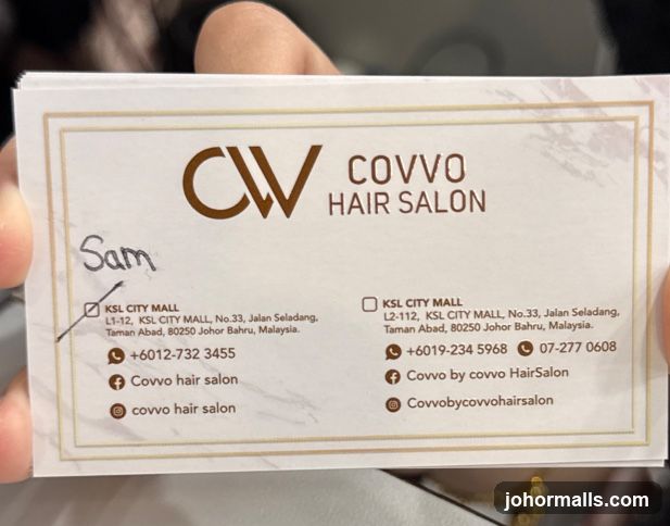 Covvo Hair Salon Business Card