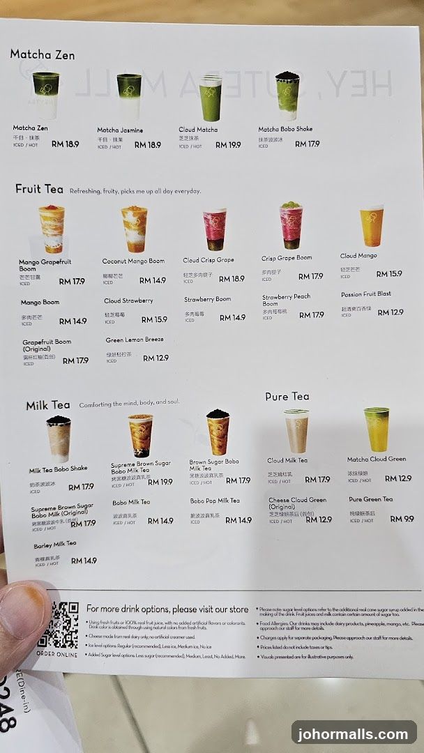 Matcha Zen Menu