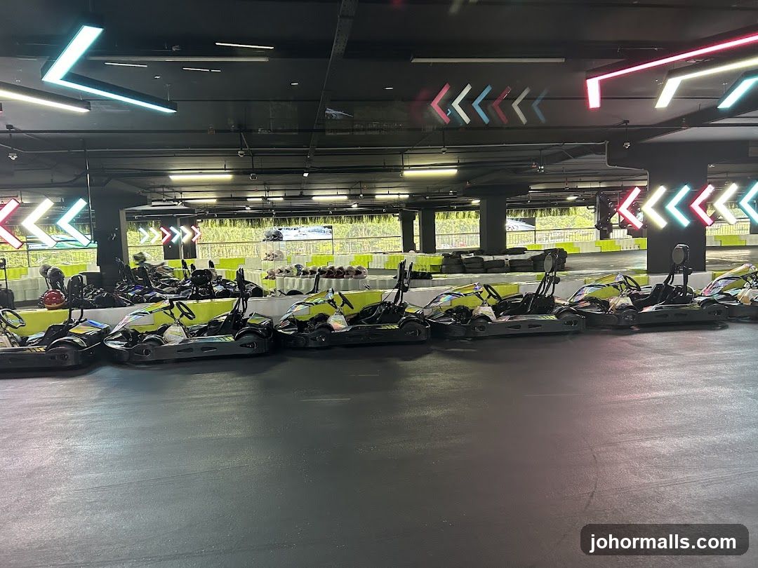 Go-Karts Lined Up on Track