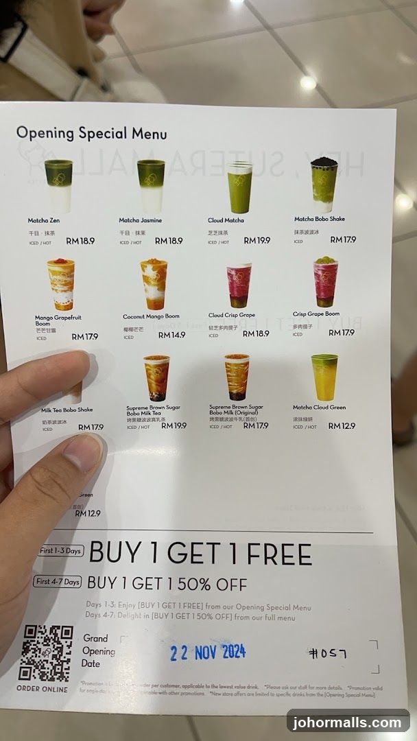 Opening Special Menu