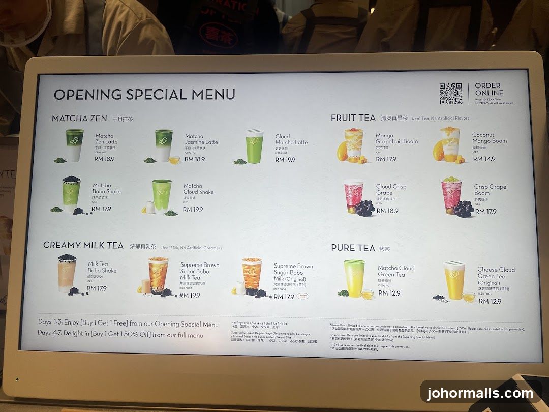 OPENING SPECIAL MENU