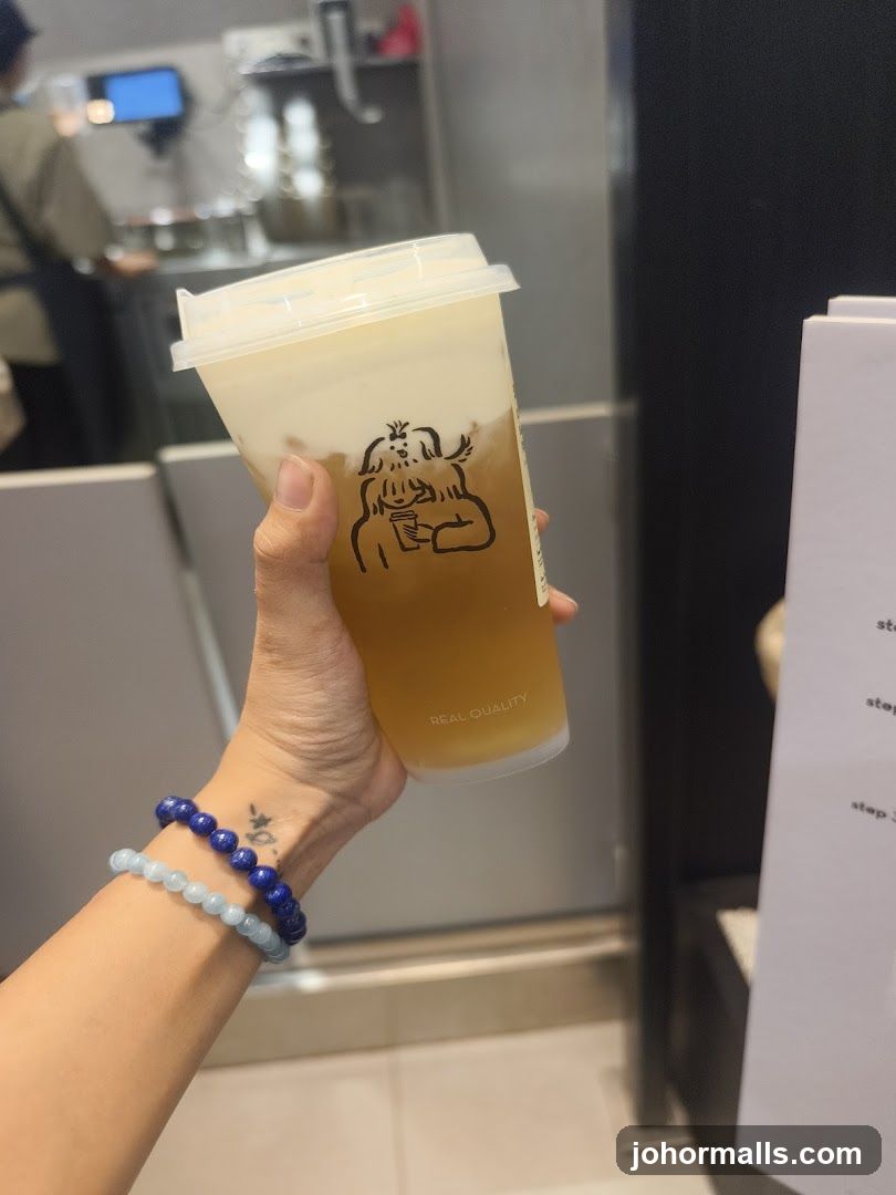 Beverage with Cream Topping