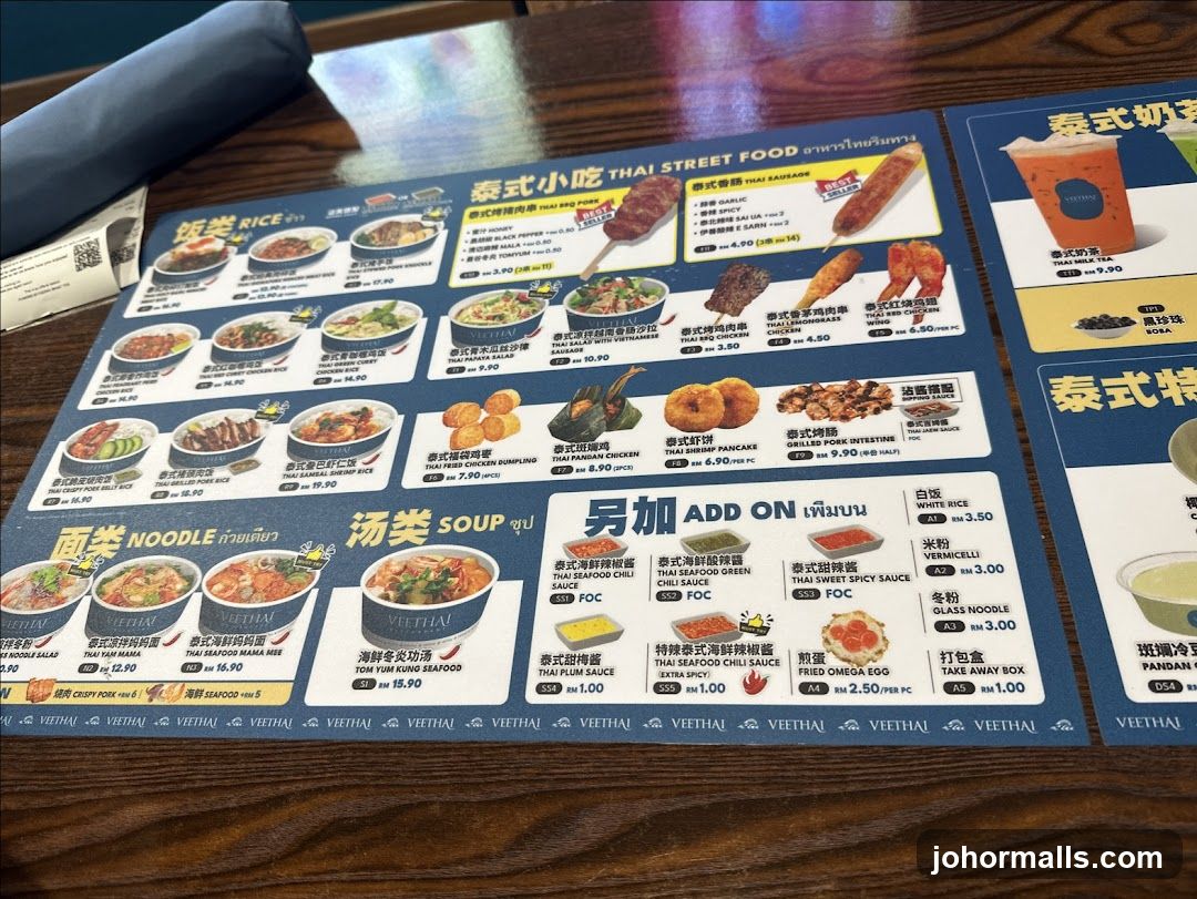 Veethai Menu