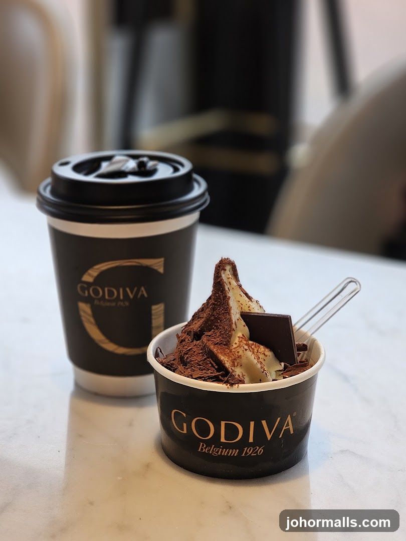 Godiva Soft Serve Ice Cream and Coffee