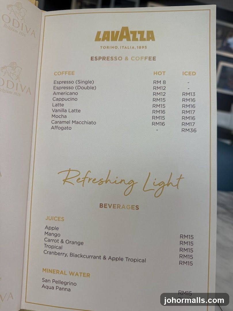 Lavazza Menu