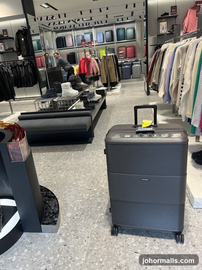 Store Interior with Luggage and Apparel