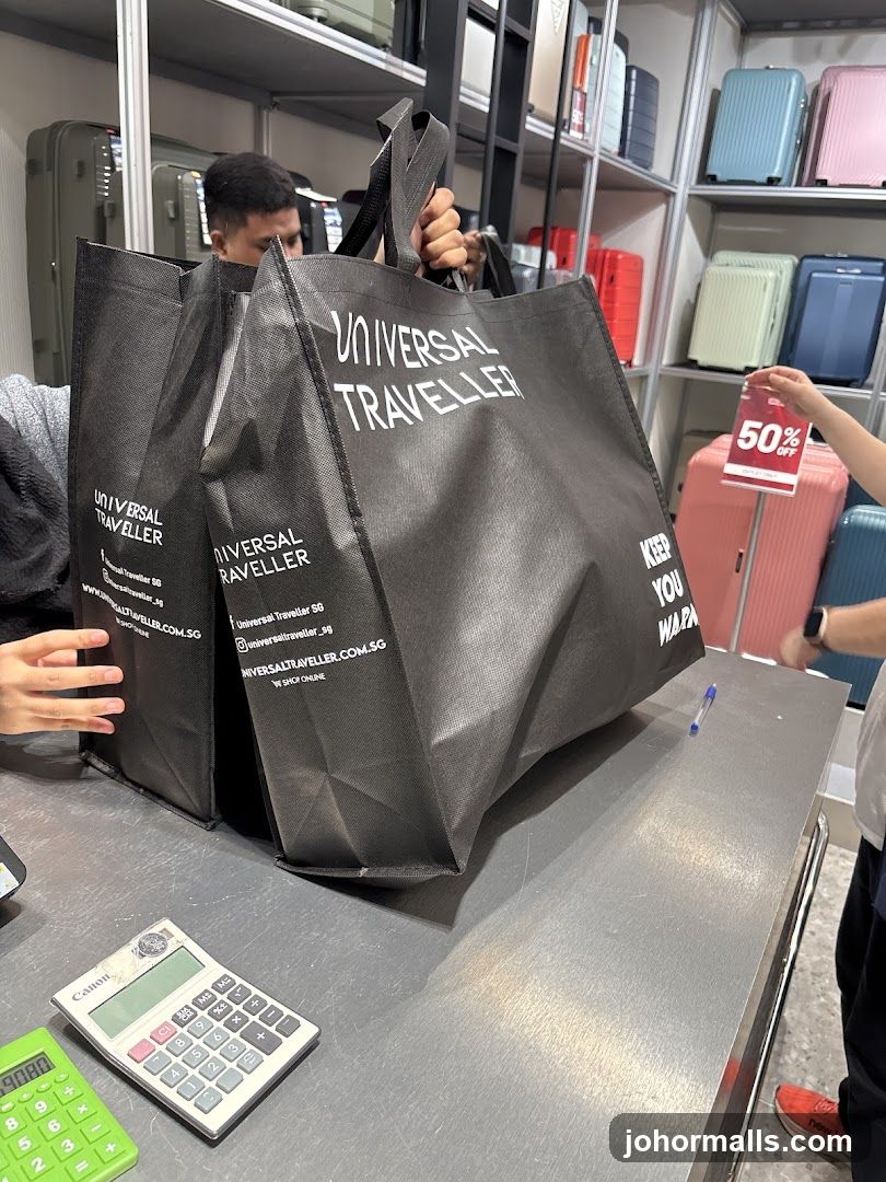 Shopping Bags and Luggage Display