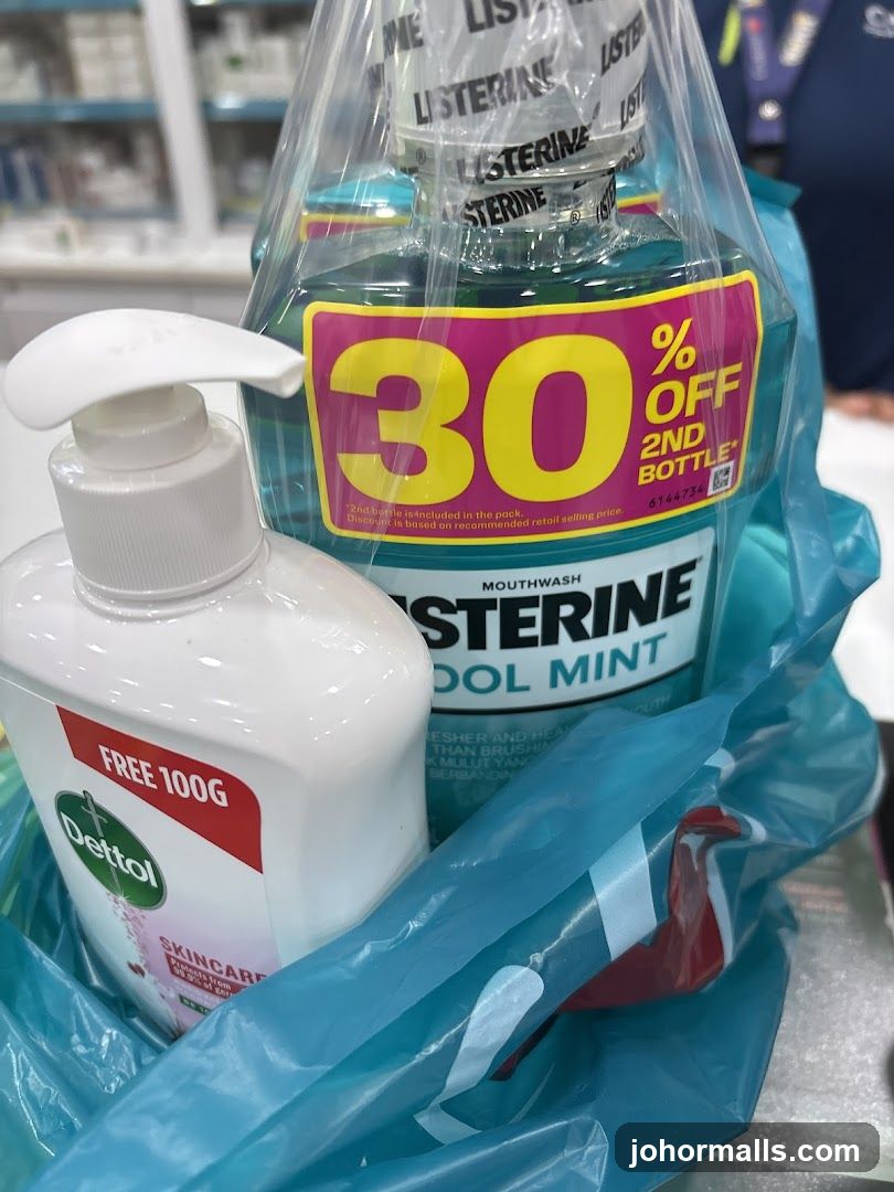 Listerine and Dettol products