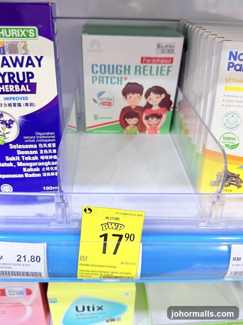 Cough Relief Patch Display