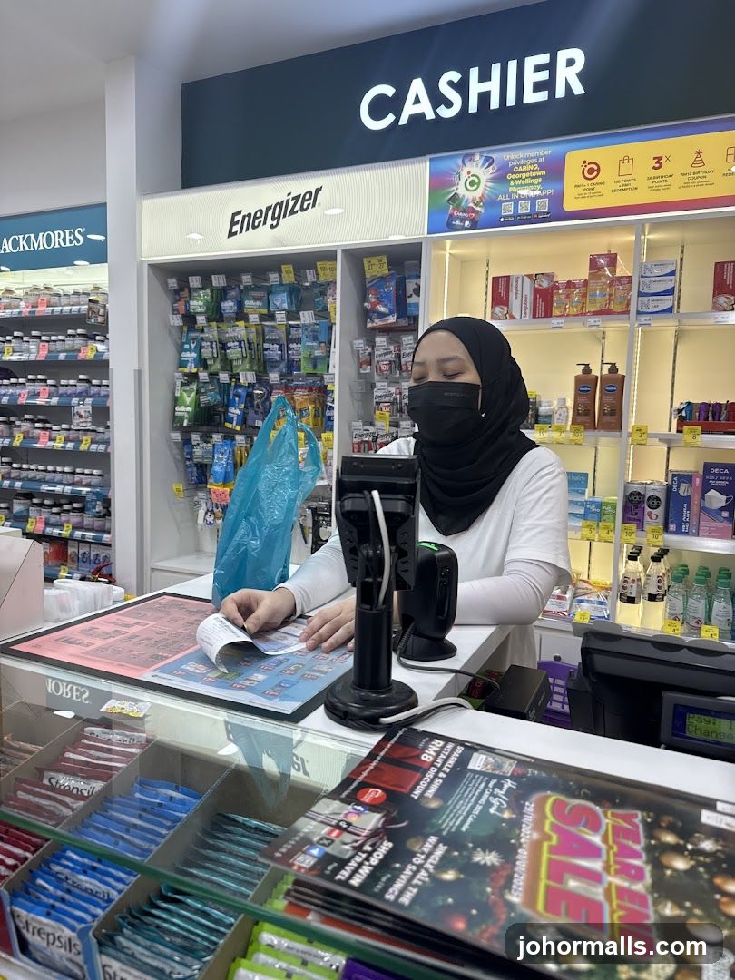 Cashier counter in a store