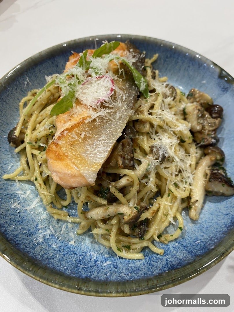 Salmon and Mushroom Pasta