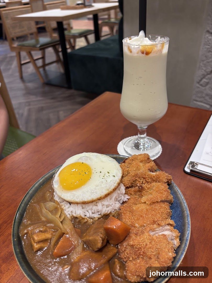 Curry Rice with Fried Egg and Katsu