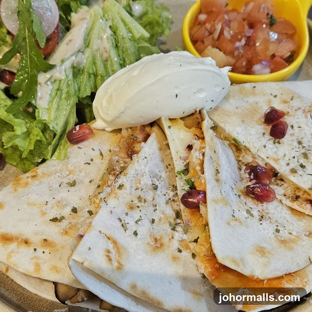 Quesadillas with Salad and Salsa
