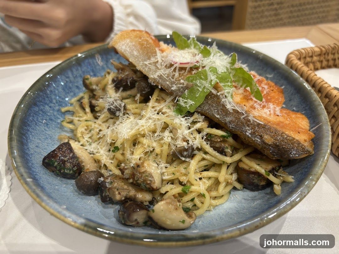 Salmon and Mushroom Pasta