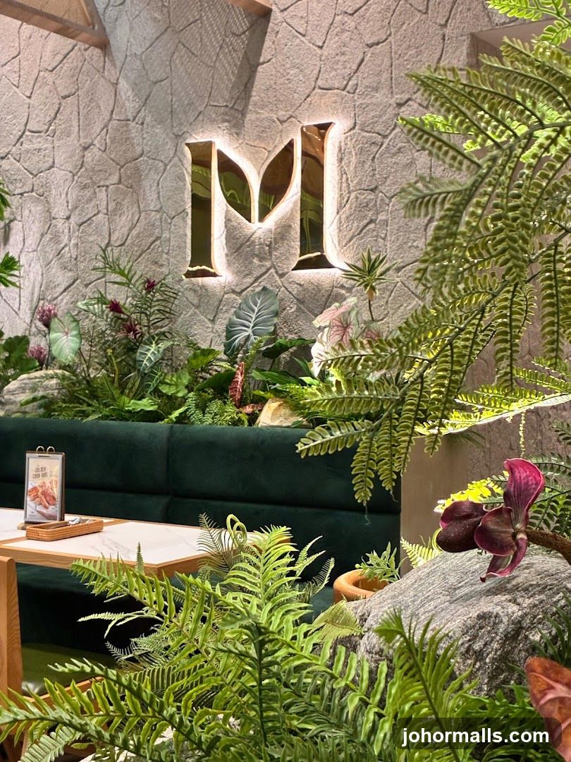 Restaurant Interior with Large 'M' Logo