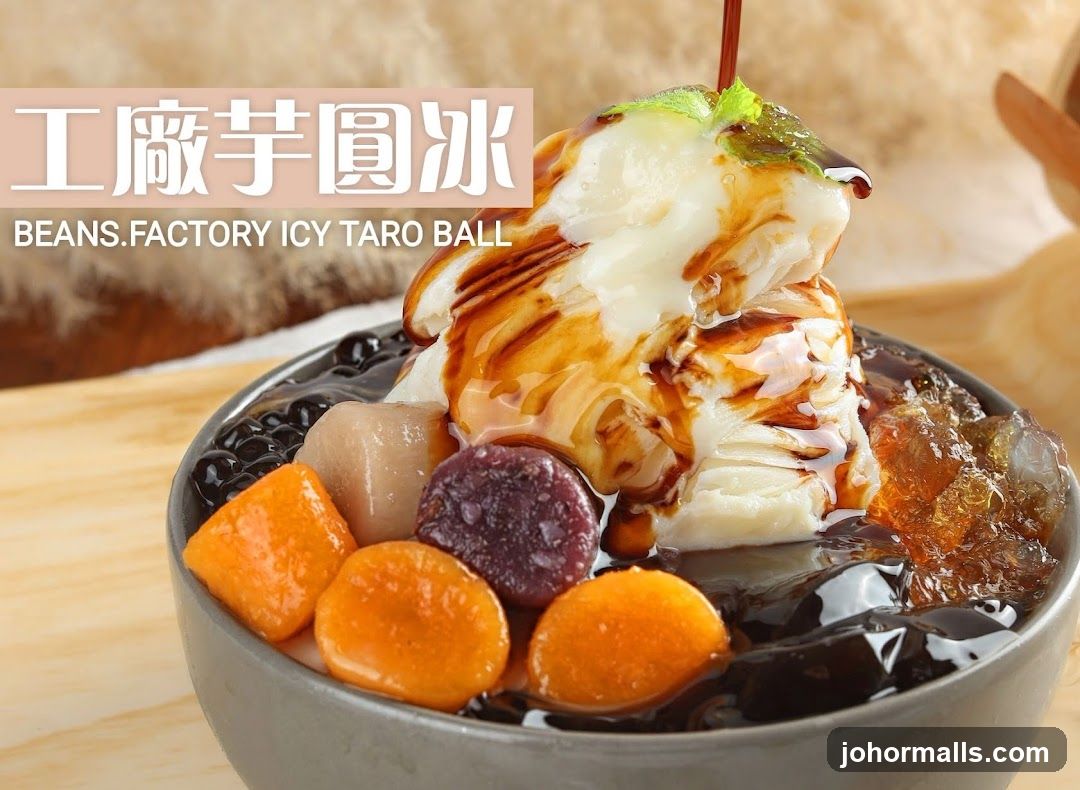 Icy Taro Ball Dessert
