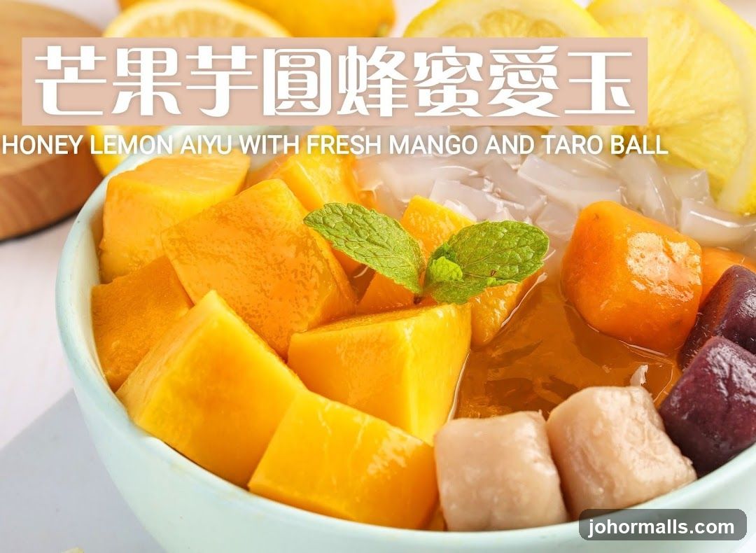 Dessert with Mango and Taro Balls