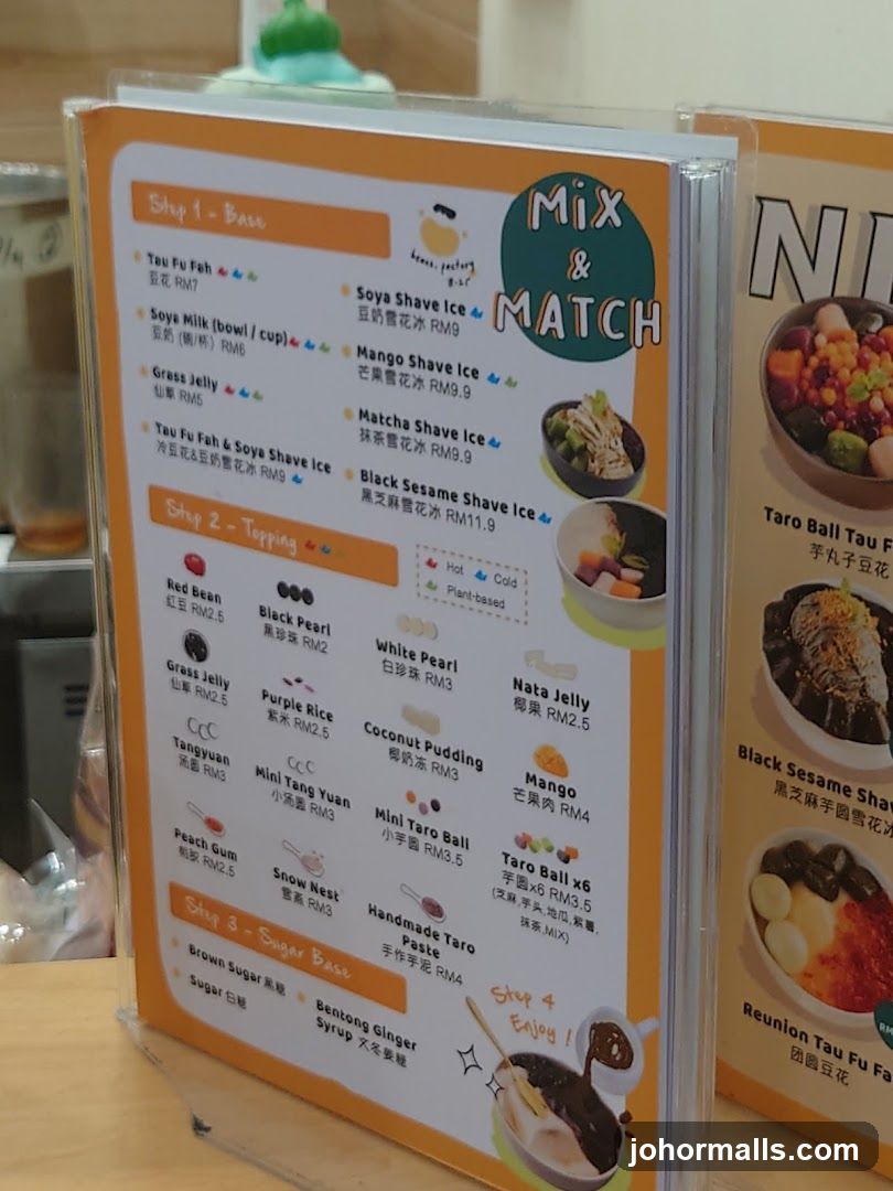 Mix & Match Dessert Menu
