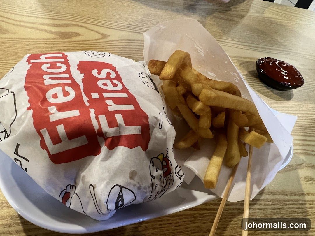 French Fries and Burger
