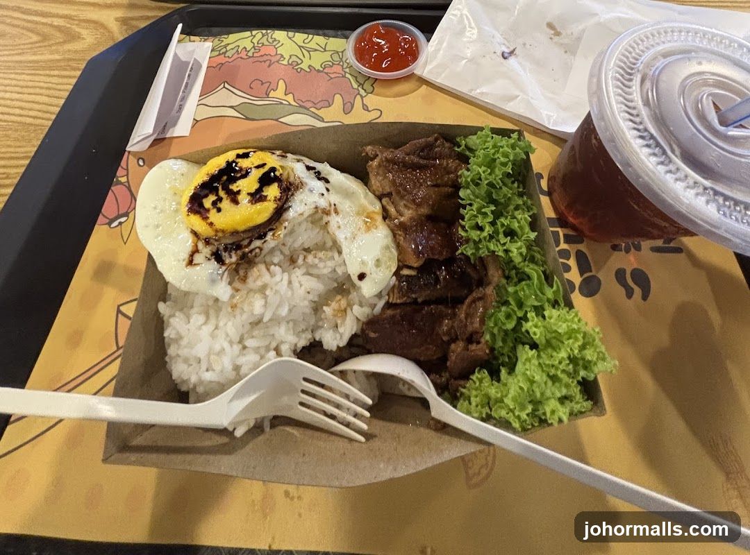 Rice dish with meat and egg