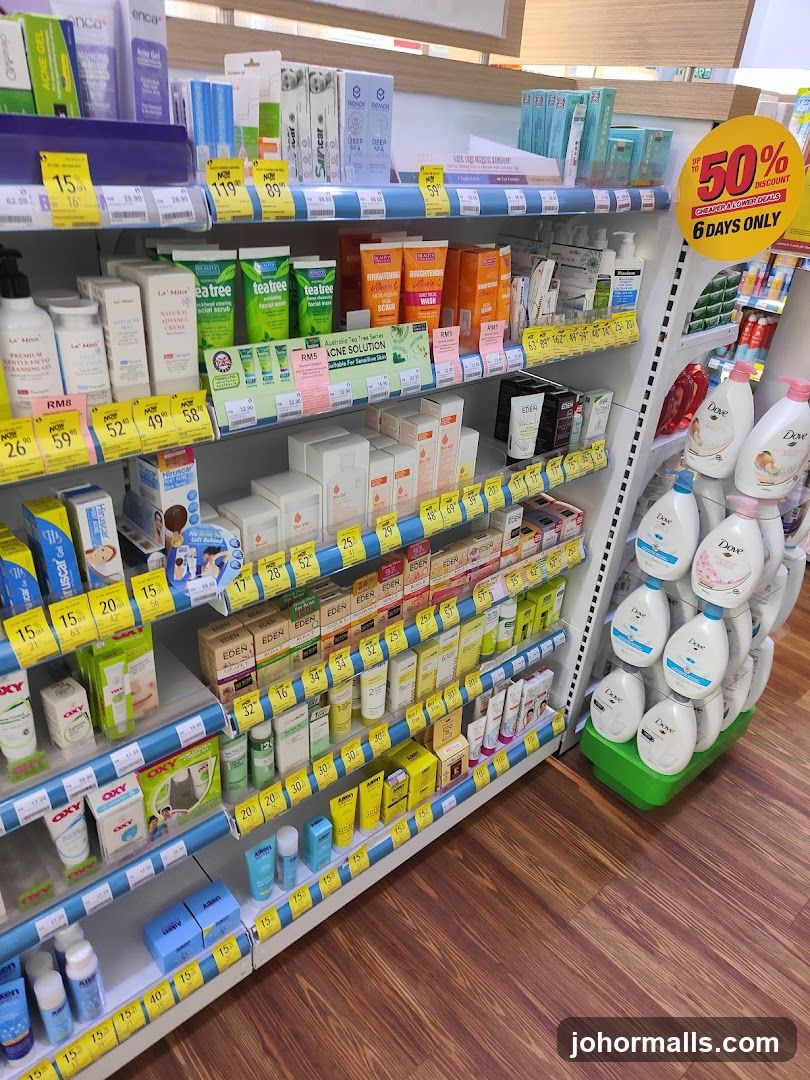 Skincare Products on Shelves