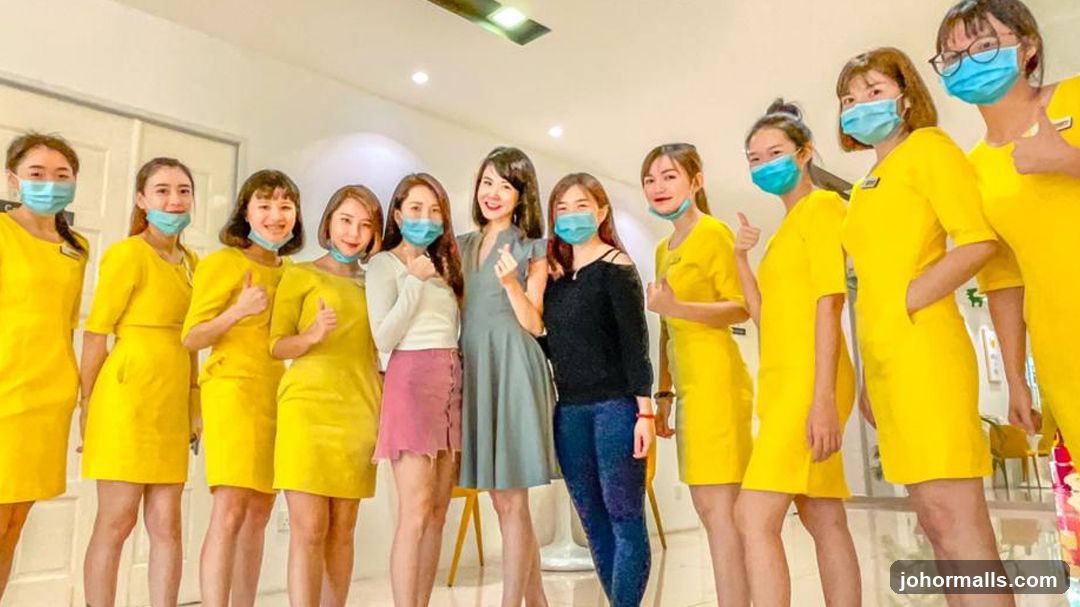 Group of women in yellow dresses