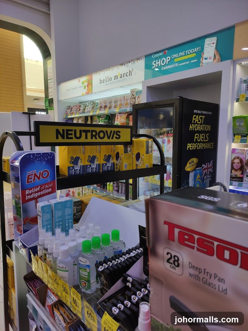 Store Display with Health and Household Products