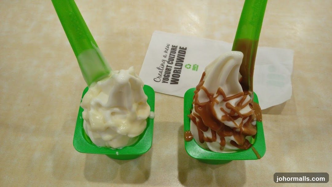 Two cups of frozen yogurt