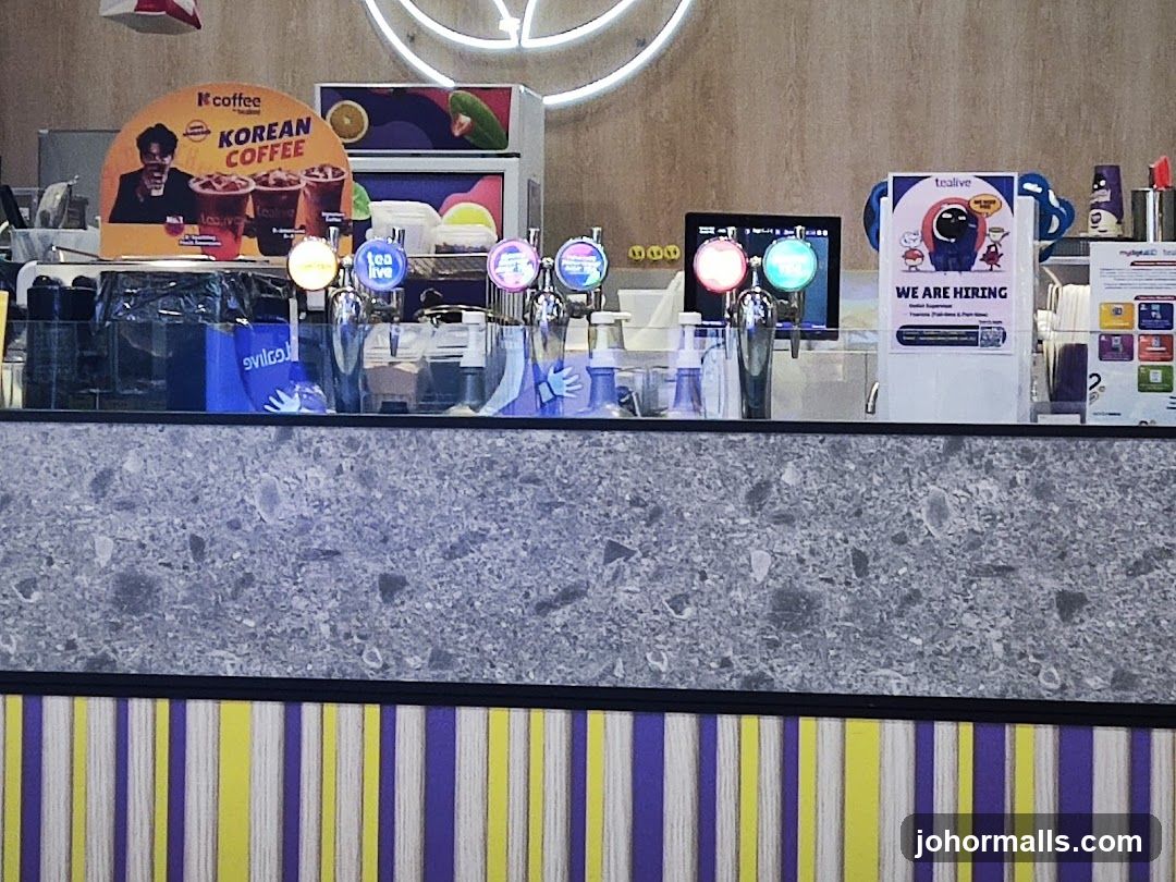 Beverage Counter with Hiring Sign
