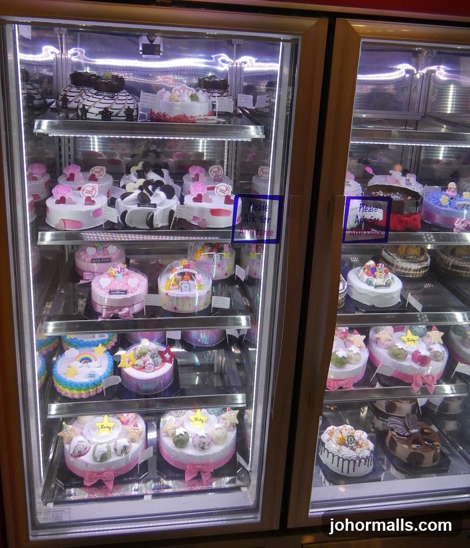Cakes in a Display Refrigerator