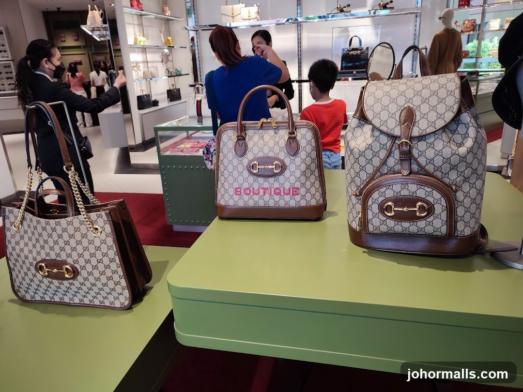 Gucci Bags on Display