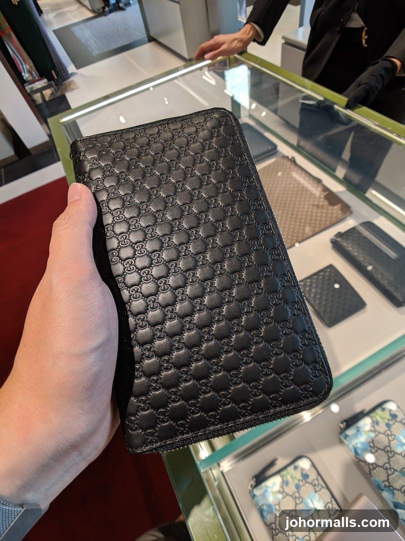 Black Wallet with Embossed Logo