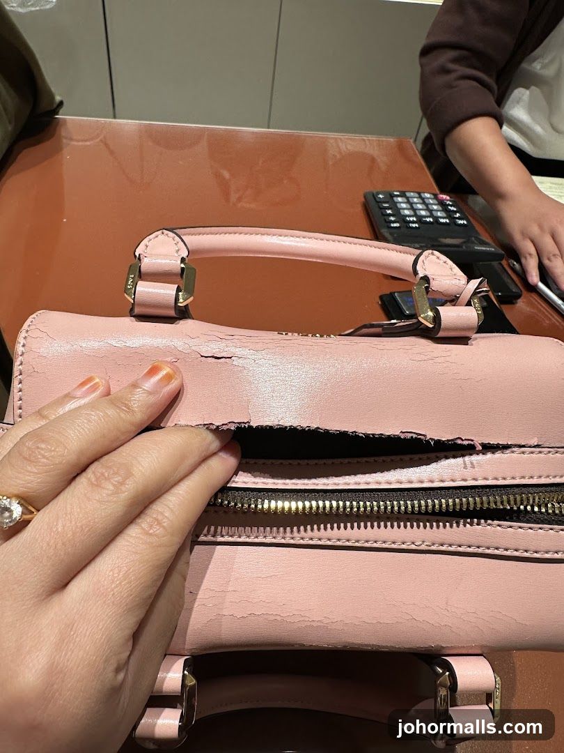 Damaged Pink Handbag