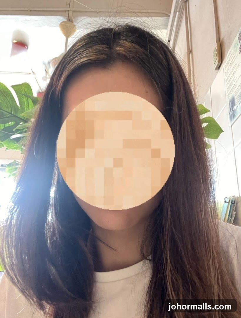 Woman with long brown hair