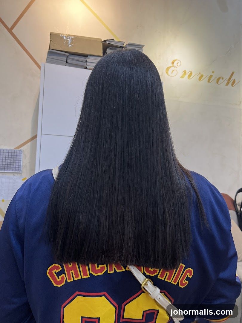 Woman with freshly cut hair