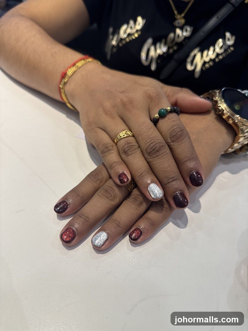 Hands with manicured nails