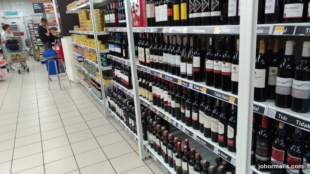 Wine Aisle in a Supermarket