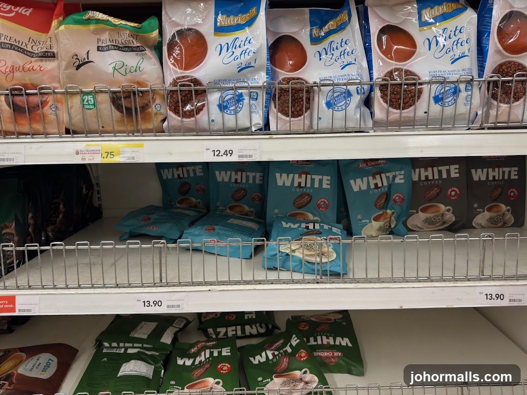 Coffee Products on Shelf