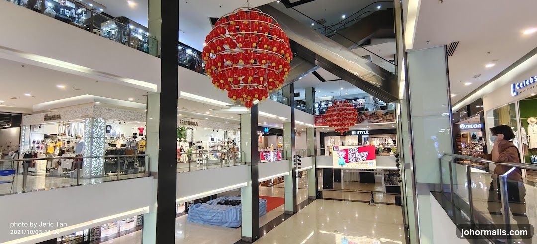 Mall Interior with Lantern Decorations