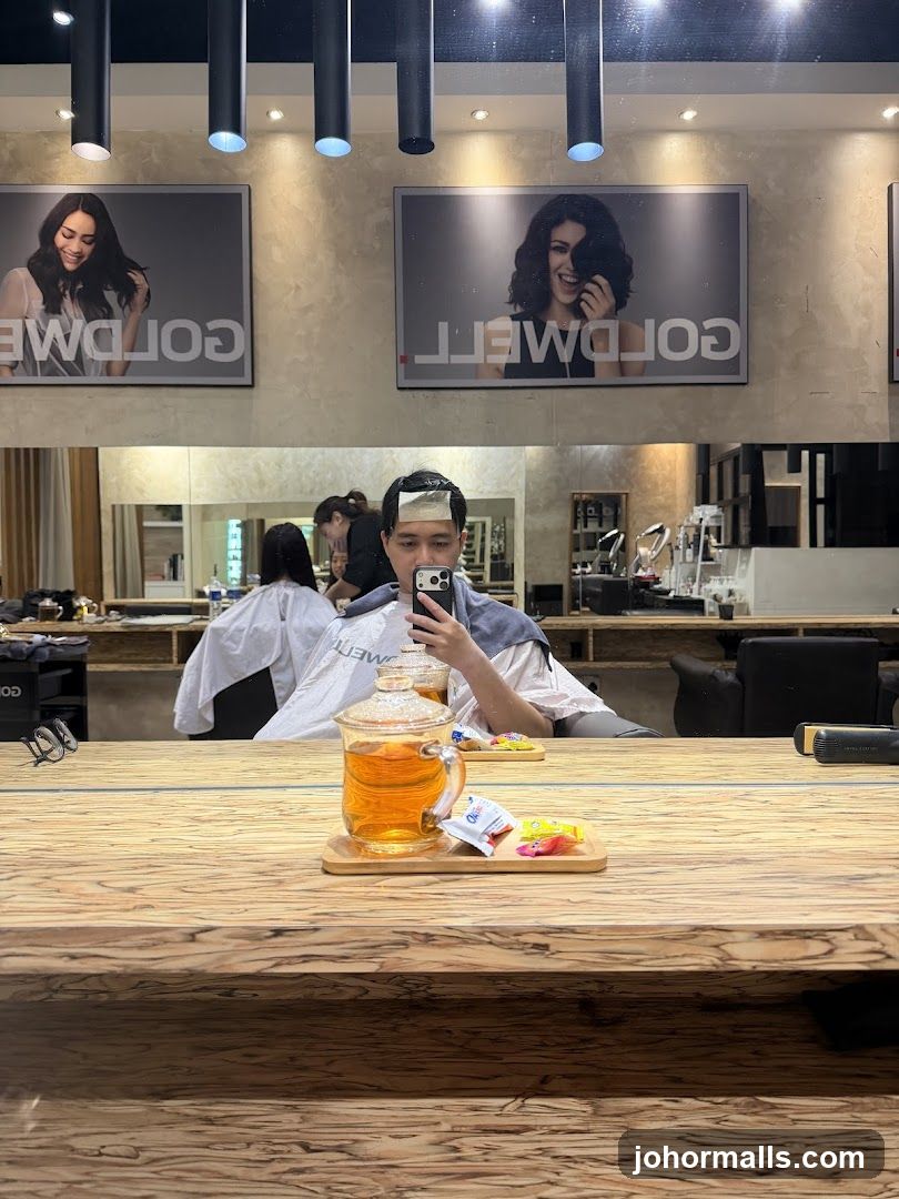 Hair Salon Interior with Customer