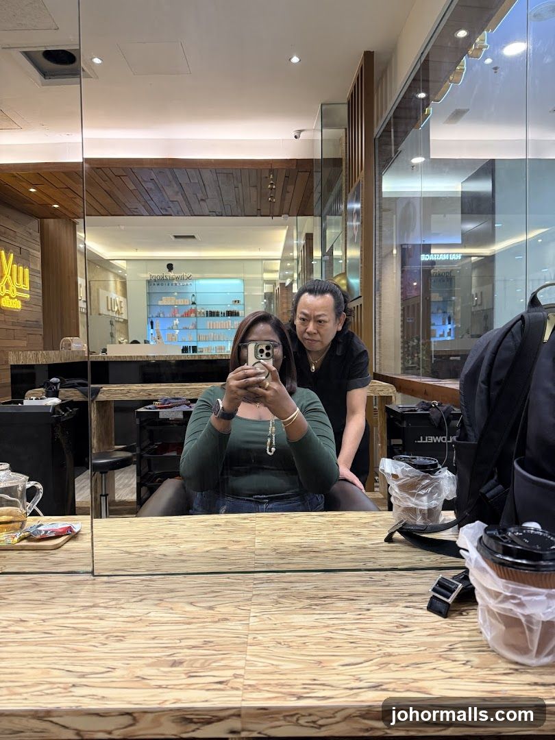 Salon Interior with Two People