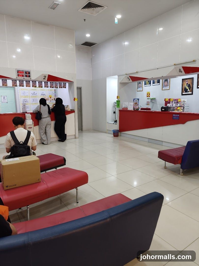 Waiting Area with Service Counters
