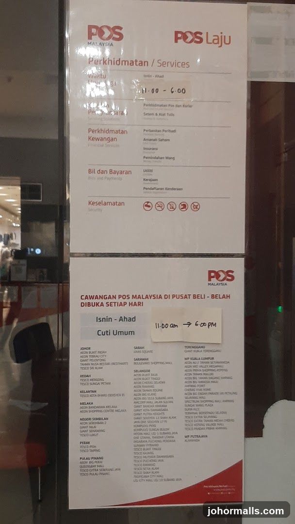 POS Malaysia Services and Branch Information