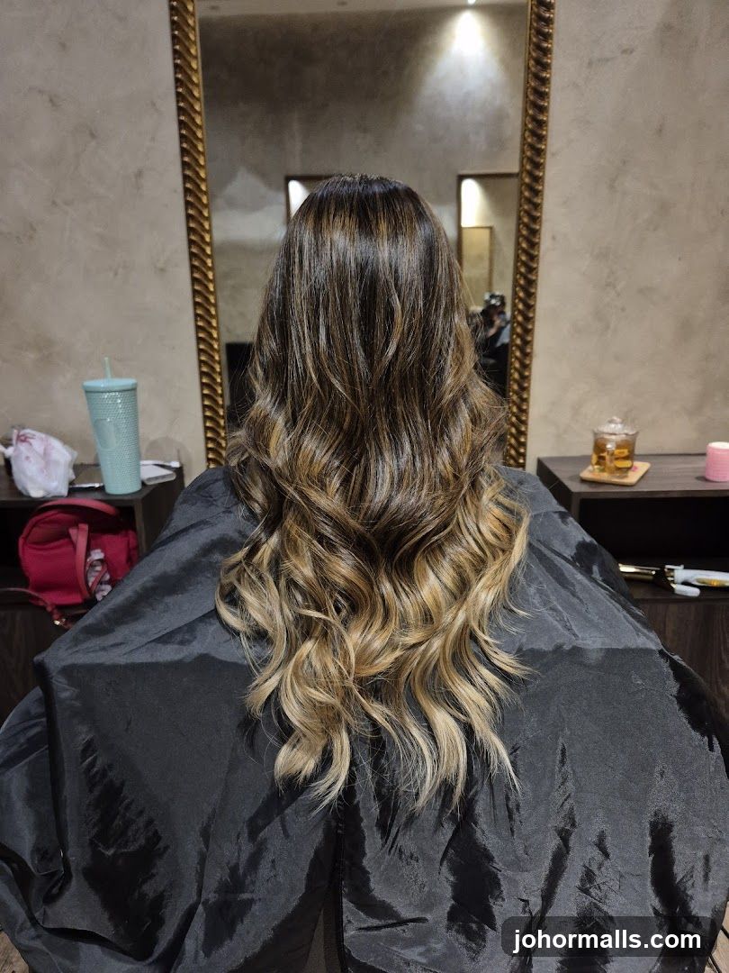 Woman with highlighted hair