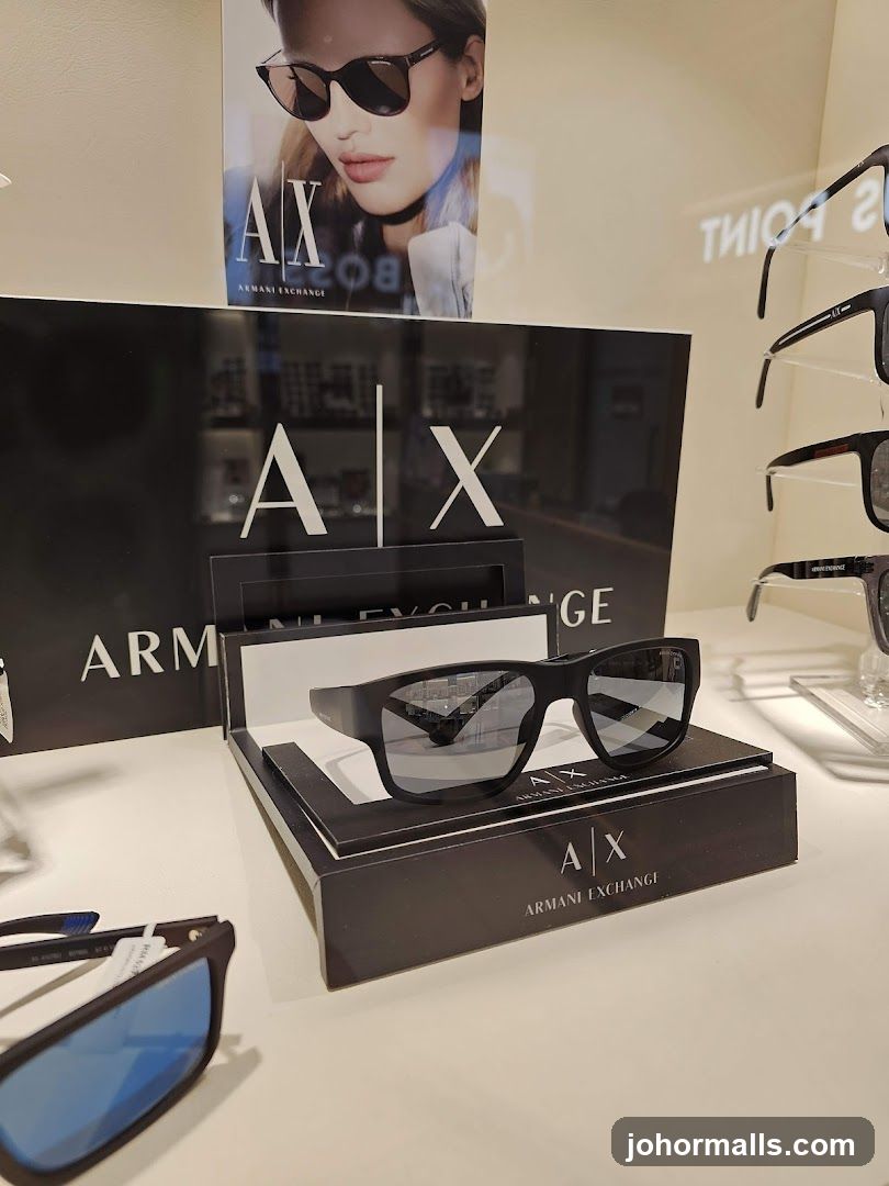 Armani Exchange Sunglasses Display