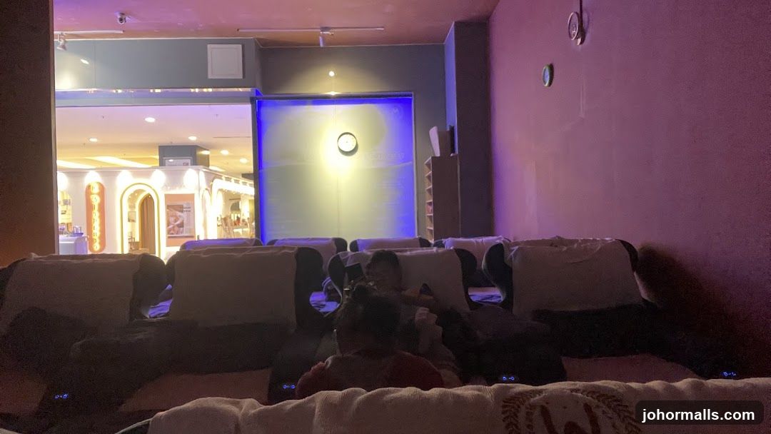 Relaxation area with reclining chairs