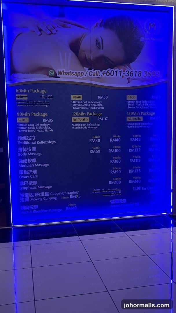 Moses Massage Menu